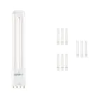 Monipakkaus 10x Ledvance Dulux-L LED 8W - 830 Lämmin Valkoinen | Korvaa 18W